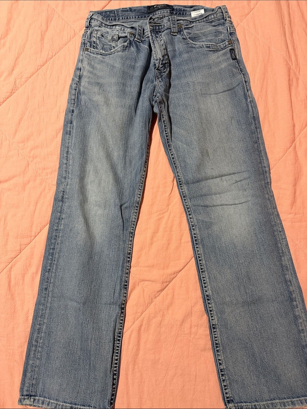 Silver Jeans Light Blue Straight-Leg Denim Jeans